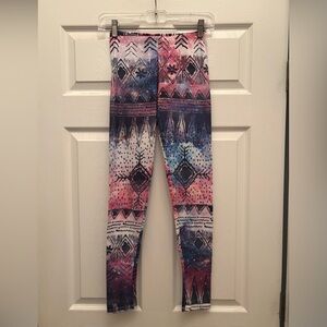 AZTEC BOHO GALAXY Y2K RAVE LEGGINGS DELIA’S FULL LENGTH XS/S